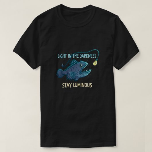 Luminous Anglerfish Nightlight Shirt - Wees het li (Design voorkant)