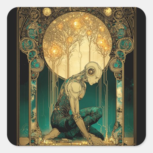 Luminous Ascension Vierkante Sticker (Voorkant)