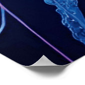 Luminous Blue Jellyfish Glowing Ocean Spirit Poster (Hoek)