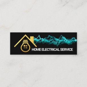 Luminous Blue Lightning Gold Bulb Home Electricity Mini Visitekaartje