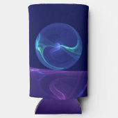 Luminous Blue Paars Dream Abstracte Fractal Art (Achterkant)