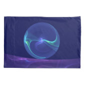 Luminous Blue Paars Dream Abstracte Fractal Art Kussensloop (Achterkant)