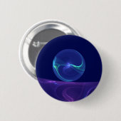 Luminous Blue Paars Dream Abstracte Fractal Art Ronde Button 5,7 Cm (Voorkant /achterkant)