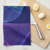 Luminous Blue Paars Dream Abstracte Fractal Art Theedoek (Quarter Fold)