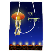 Luminous Diwali Lamp - Medium Gift Bag Medium Cadeauzakje (Achterkant)