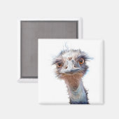 Luminous Emu Art Magneet (Voorkant / Achterkant)