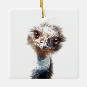 Luminous Emu Bird Art Keramisch Ornament