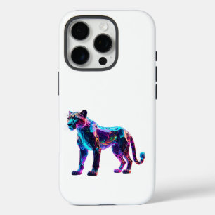 Luminous Glass Cheetah – Unieke Luxe Huis iPhone 16 Pro Hoesje