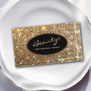 Luminous Gold Glitter Professional Beauty Makeup Visitekaartje