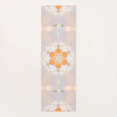 Luminous Gold Heilige Kruis,  Oranje Floral Yogamat (Achterkant)