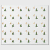 Luminous Green Holiday Tree wrapping paper  Cadeaupapier (Vlak)