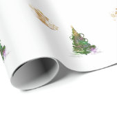 Luminous Green Holiday Tree wrapping paper  Cadeaupapier (Rol Hoek)