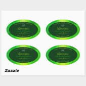 Luminous Green Marble Pattern Product Labels Logo (Vel)