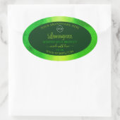 Luminous Green Marble Pattern Product Labels Logo (Tas)