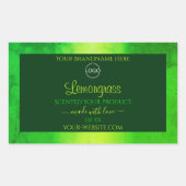 Luminous Green Marble Pattern Product Labels Logo (Voorkant)