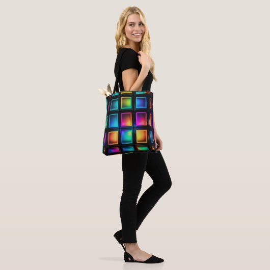 Luminous Grid Spectrum Tote Draagtas (Op model)