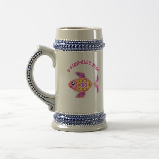 Luminous Heart Fish: Radiant  Latte Mug (Gauche)
