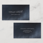 Luminous Midnight Blue | Elegant minimalist Visitekaartje (Voorkant / Achterkant)