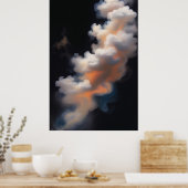Luminous Mystical Smoke Modern Abstract Poster (Keuken)