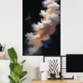 Luminous Mystical Smoke Modern Abstract Poster (Thuiskantoor)