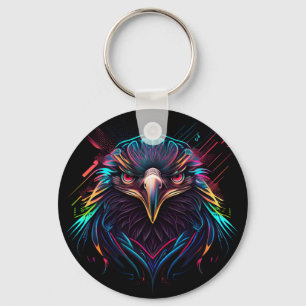 Luminous Neon Eagle Artistic Sleutelhanger