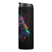 Luminous Neon Eagle Artistic Thermosbeker (Geroteerd rechts)