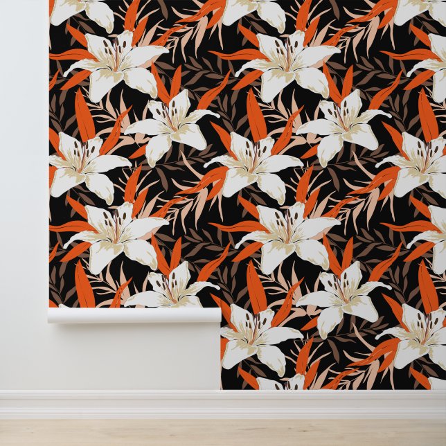 Luminous Night Lilies Behang (Applicatie)