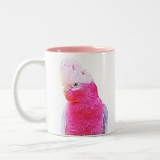 Luminous Parrot Bird Art Tweekleurige Koffiemok