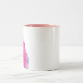 Luminous Parrot Bird Art Tweekleurige Koffiemok (Center)