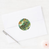 Luminous Peridot Citrine Celestial Moon Ronde Sticker (Envelop)