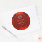 Luminous Red Marble Pattern Product Labels Logo (Envelop)