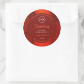 Luminous Red Marble Pattern Product Labels Logo (Tas)
