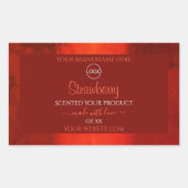 Luminous Red Marble Pattern Product Labels Logo (Voorkant)