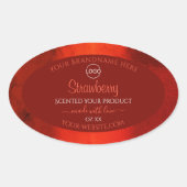 Luminous Red Marble Pattern Product Labels Logo (Voorkant)