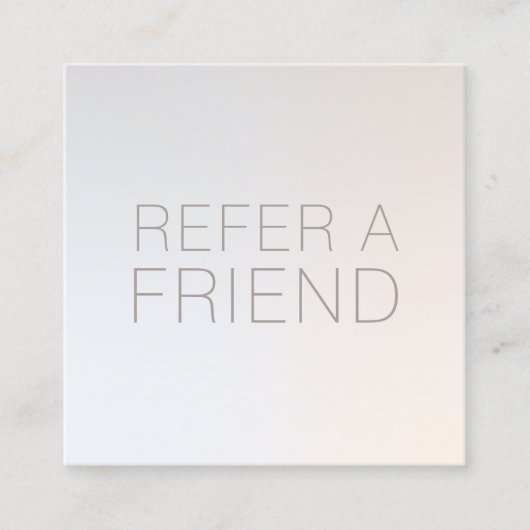 Luminous Silver Salon Spa Customer Referral (Devant)