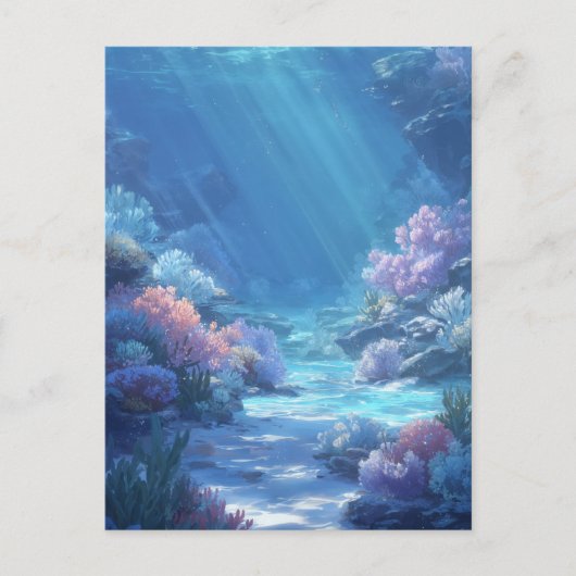 Luminous Tropical Underwater Coral Reef Briefkaart (Voorkant)