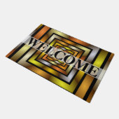 Luminous Tunnel Colorful Fractal Pattern Welkom Deurmat (Schuin)