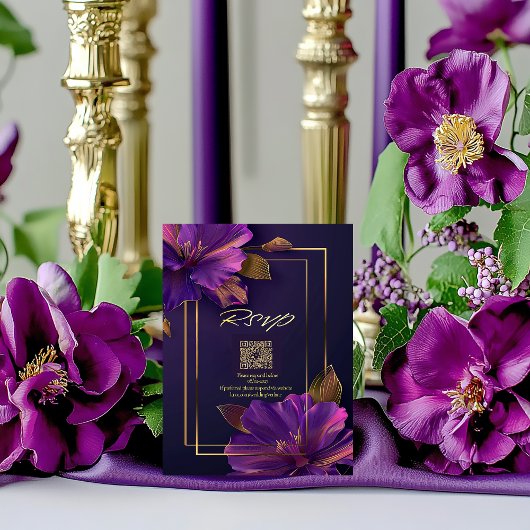 Luminous Violets QR Code RSVP