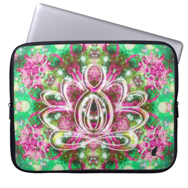 Luminous Zen Lotus Laptop Sleeve (Voorkant)