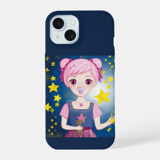 Lumi's wereld anime kunst iPhone 15 hoesje
