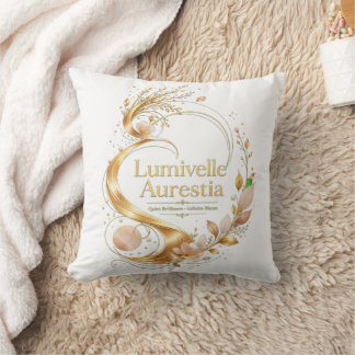 Lumivelle Aurestia – Gouden Bloem Elegantie Kussen