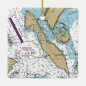 Lummi Island WA Chart Keramisch Ornament (Achterkant)