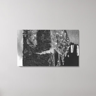 Lummi Island, WA - Lummi Rocks Uitzicht met Row Canvas Afdruk