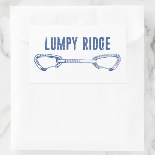 Lumpy Ridge Rock Climbing Quickdraw Rechthoekige Sticker (Tas)