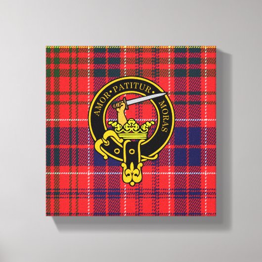 Lumsden Scottish Crest en Tartan Canvas print (Voorkant)