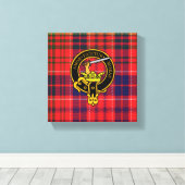 Lumsden Scottish Crest en Tartan Canvas print (Insitu (Houten vloer))