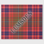 Lumsden Tartan met de achternaam Cadeaupapier (Vlak)