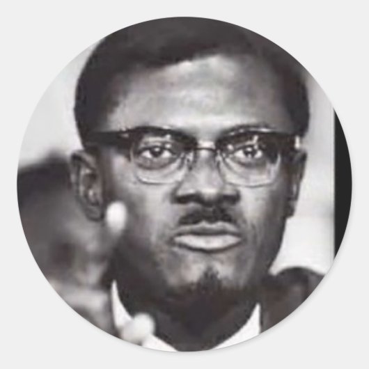 Lumumba Ronde Sticker (Voorkant)