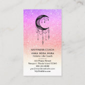 *~* Luna Crescent Moon Talisman Shaman Glitter Visitekaartje (Achterkant)