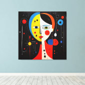 Luna - Dualiteit van expressie Canvas Afdruk (Insitu (Houten vloer))